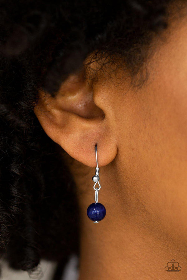 Friends In Glow Places Dark Blue Moonstone Necklace Paparazzi Accessories