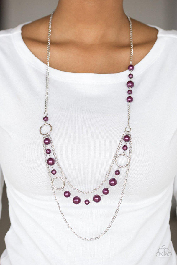 Party Dress Princess Purple and Silver Necklace