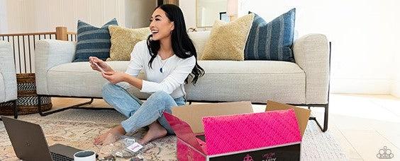 Happy new Paparazzi consultant opening her kit.  April 2022 Promotion.  Business is Blooming. Join now at CarasShop.com.