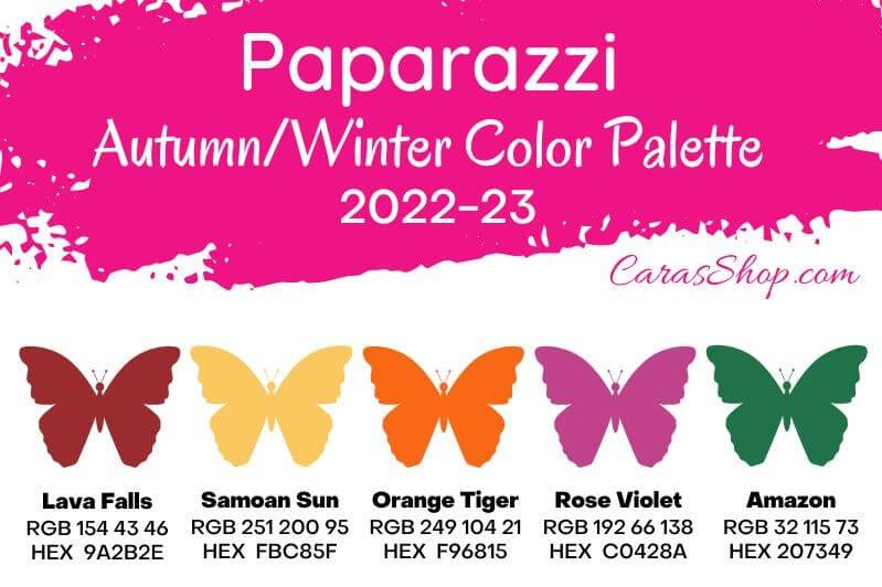 Paparazzi 2022-23 Fall/Winter Color Palette