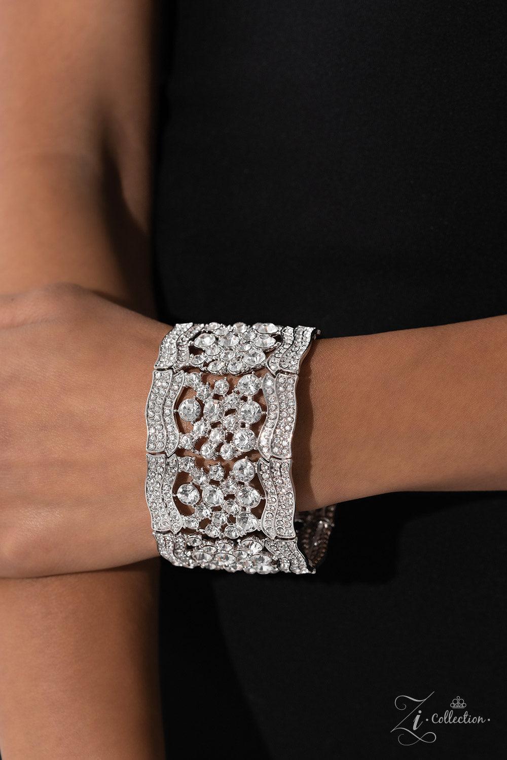 Made For This White Rhinestone Zi Collection Bracelet - Paparazzi Accessories