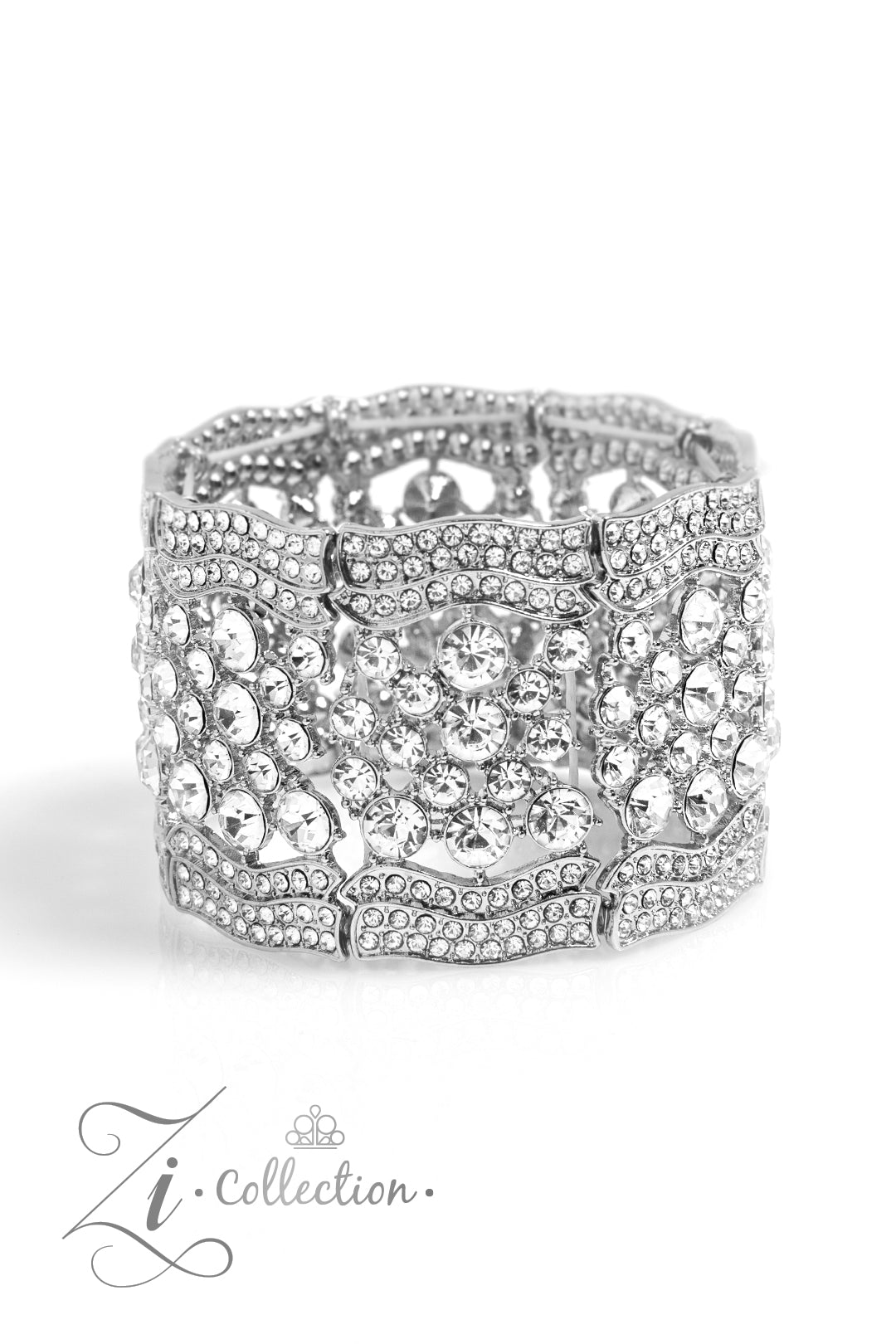 Made For This White Rhinestone Zi Collection Bracelet - Paparazzi Accessories