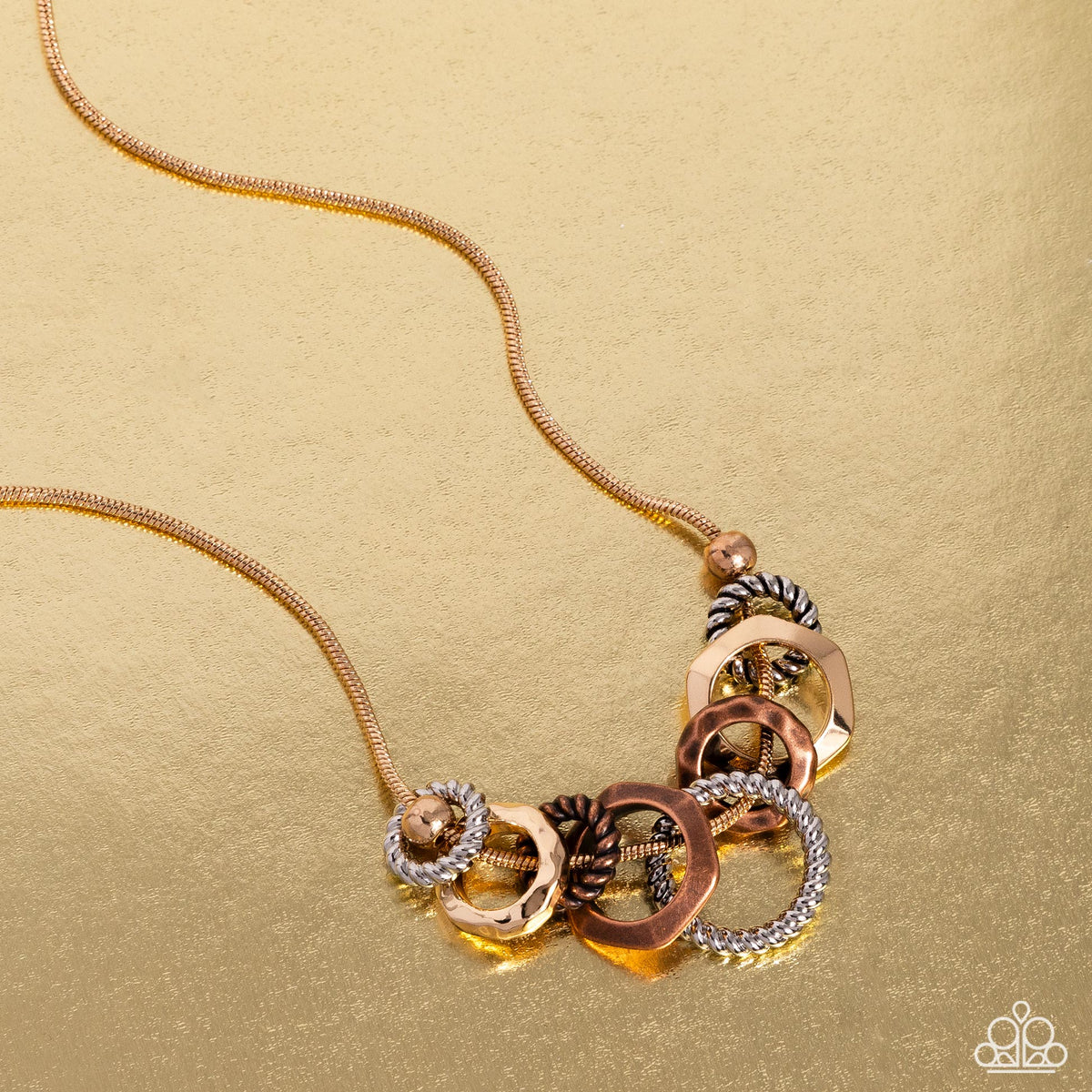 Mechanical Mischief Multi & Gold Necklace - Paparazzi Accessories