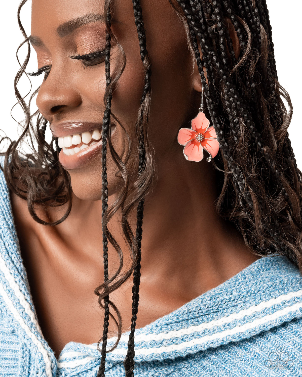 Floral Flavor Orange Flower Earrings - Paparazzi Accessories