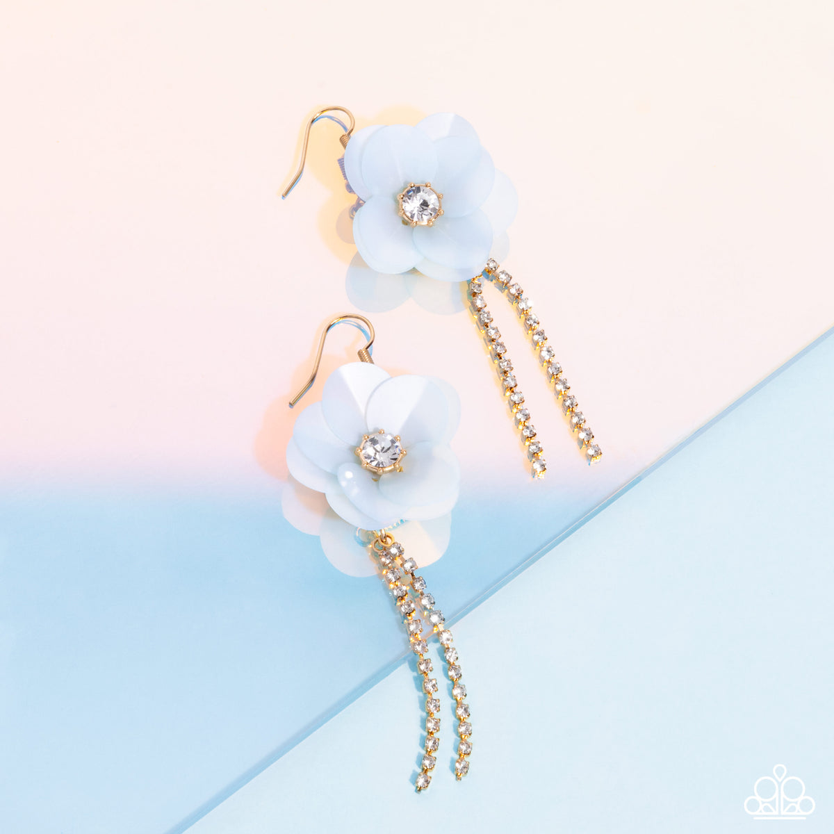 Serene State of Mind Blue Flower Earrings - Paparazzi Accessories