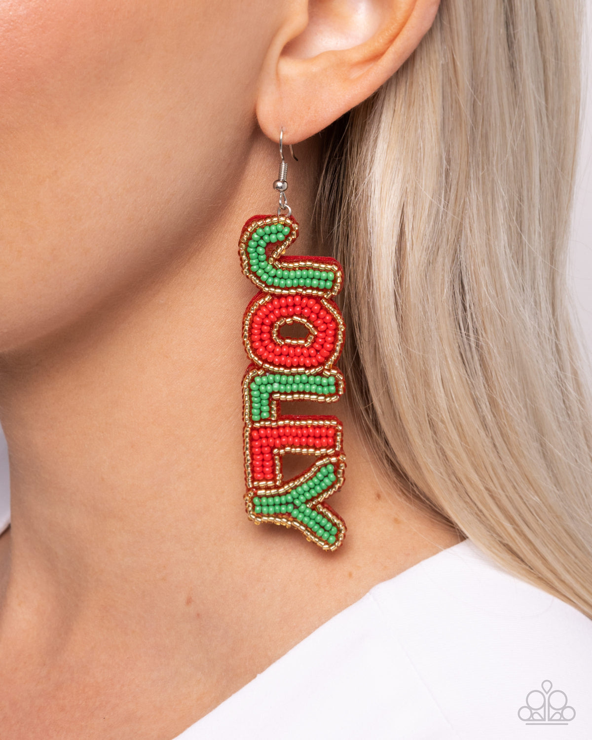 Jolly Holiday Multi Red & Green Seed Bead Earrings - Paparazzi Accessories