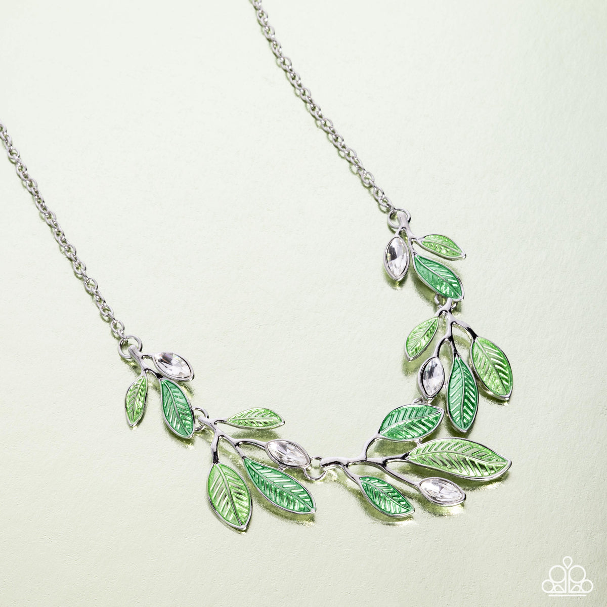 Lyrical Leaves Green Necklace - Paparazzi Accessories