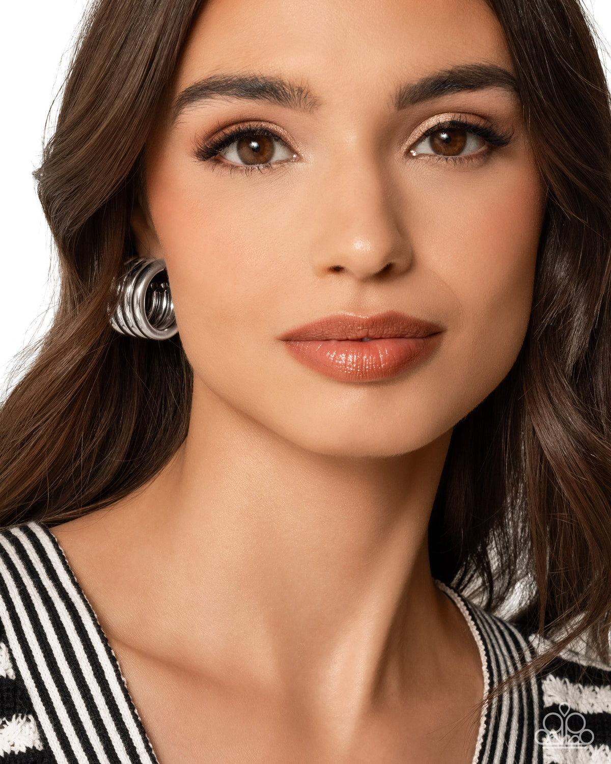 Continuous Construction Silver Hoop Earrings - Paparazzi Accessories