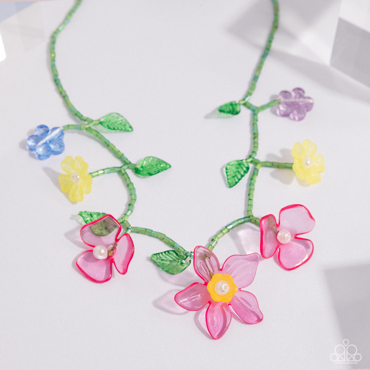 Gourmet Garden Pink Floral Necklace - Paparazzi Accessories