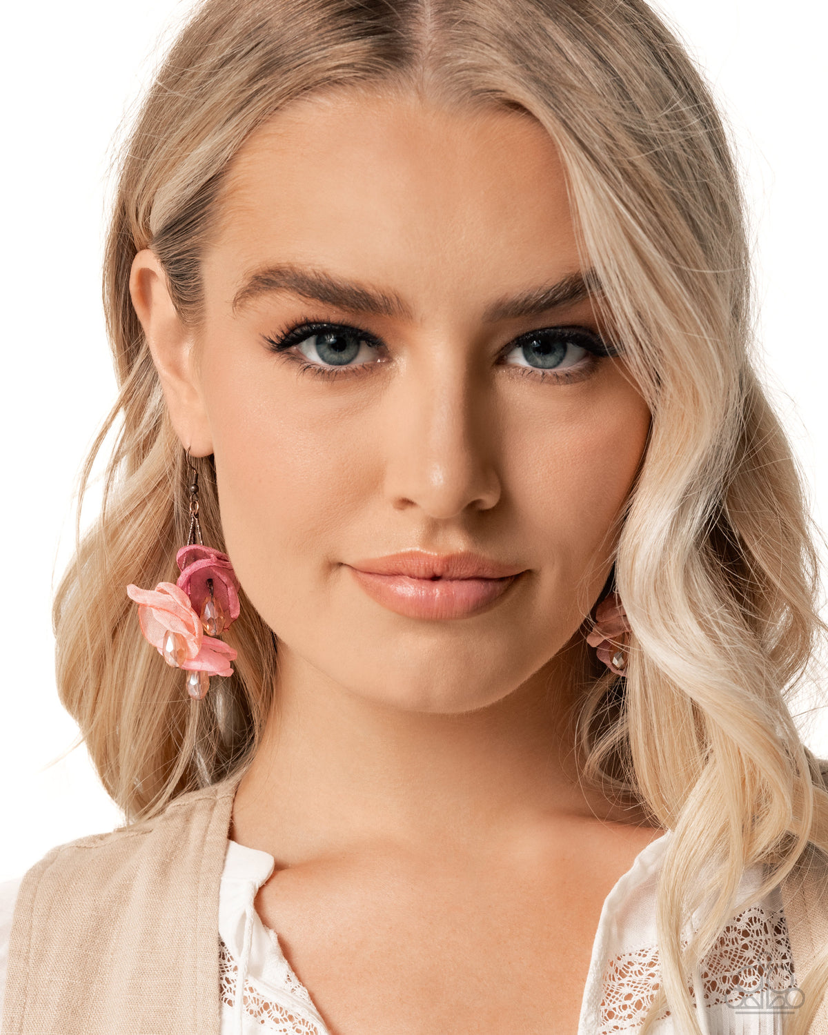 Wonderland Welcome Copper & Pink Floral Earrings - Paparazzi Accessories