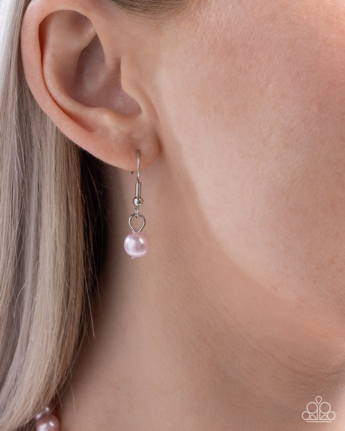 All Over TON Pink Pearl Necklace - Paparazzi Accessories - free matching earrings -CarasShop.com - Paparazzi Jewelry by Cara Jewels