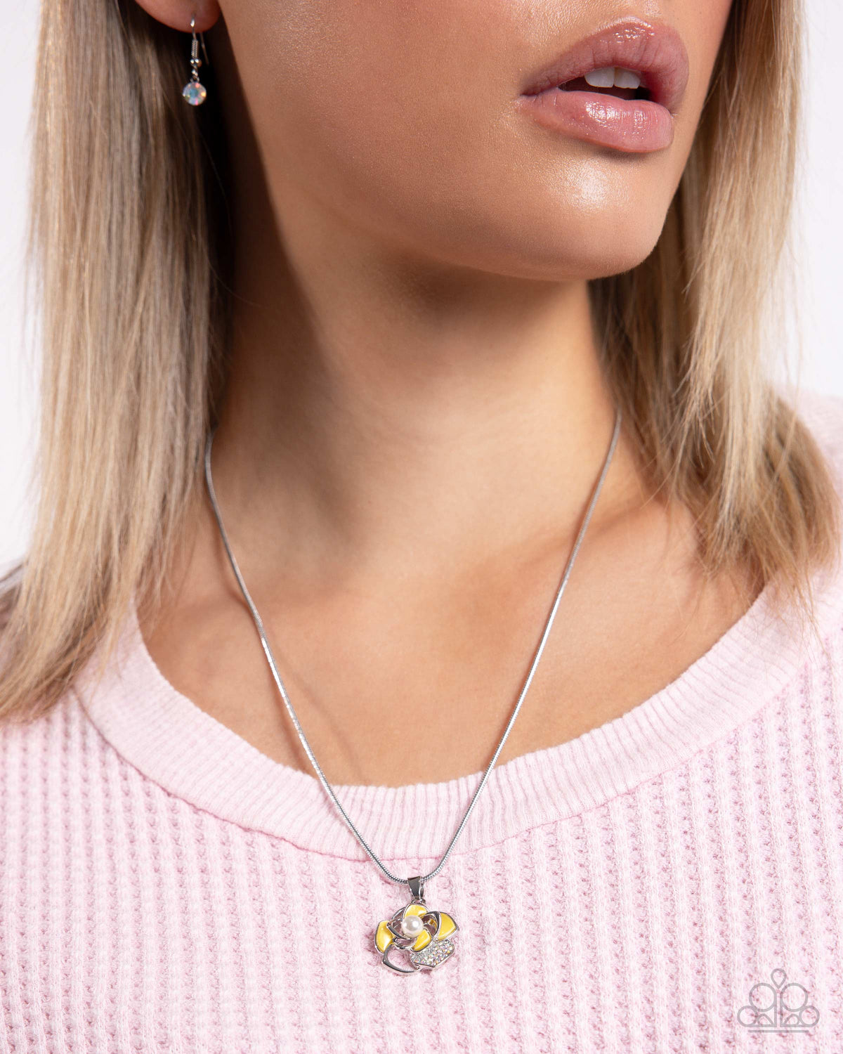 Mademoi-SHELL Magic Yellow Flower Necklace & Ring Set - Paparazzi Accessories