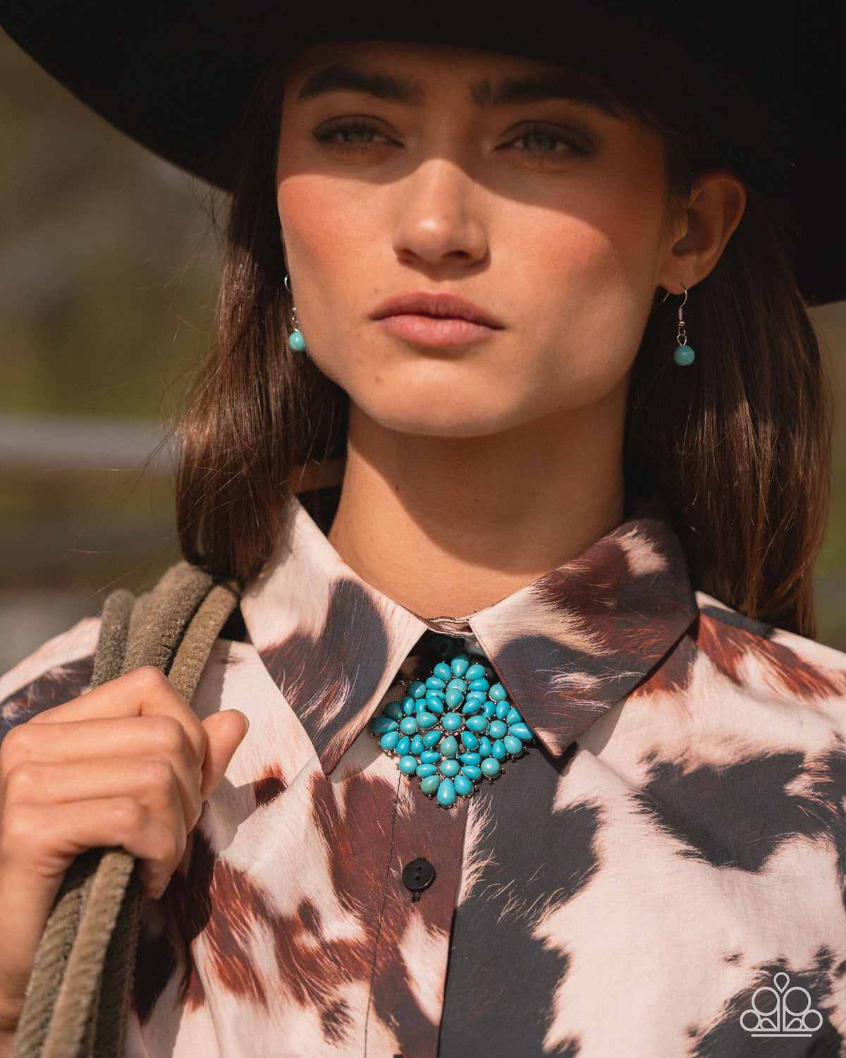 Stony Strength Turquoise Blue Stone Necklace - Paparazzi Accessories