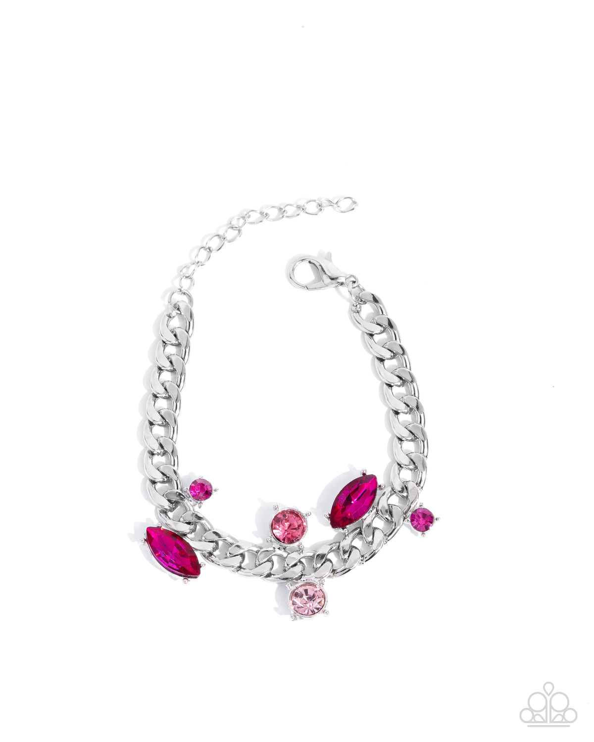 Captivating Chic - Captivating Chance Pink Rhinestone Necklace & Bracelet Set - Paparazzi Accessories