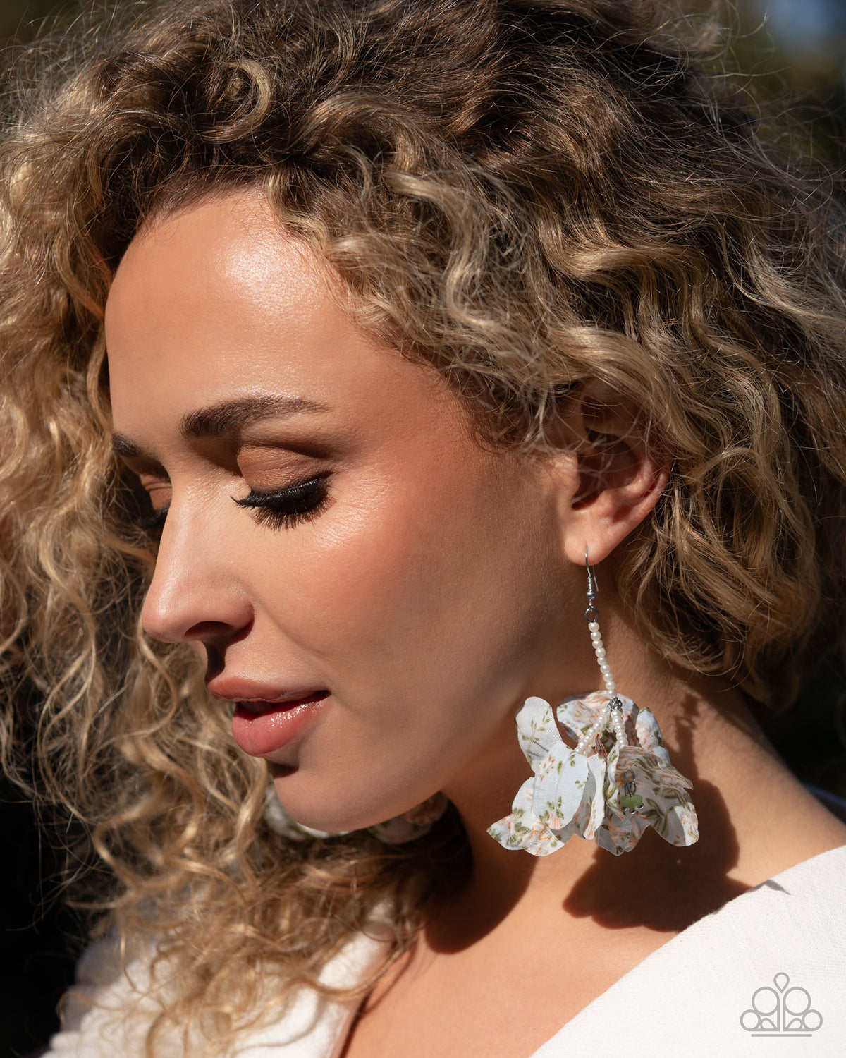 Flourishing Fantasia Green Floral Earrings - Paparazzi Accessories