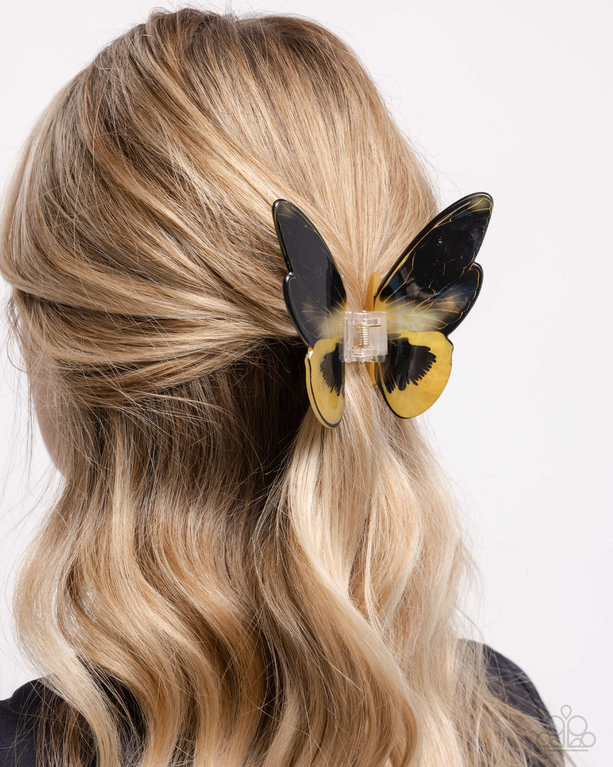 Monarch Model Yellow & Black Butterfly Hair Clip - Paparazzi Accessories