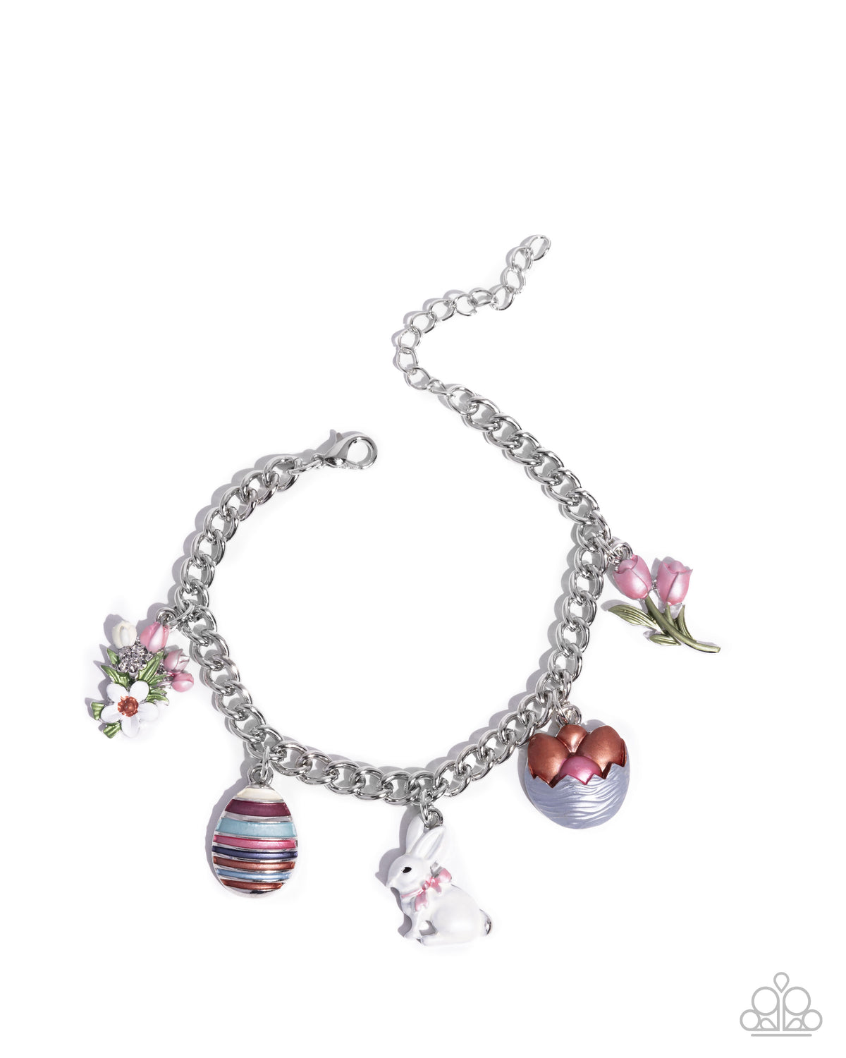 Easter Embellishment Multi Easter Themed Charm Necklace and Bracelet Set - Paparazzi Accessories-bracelet - CarasShop.com - Paparazzi Jewelry by Cara Jewels