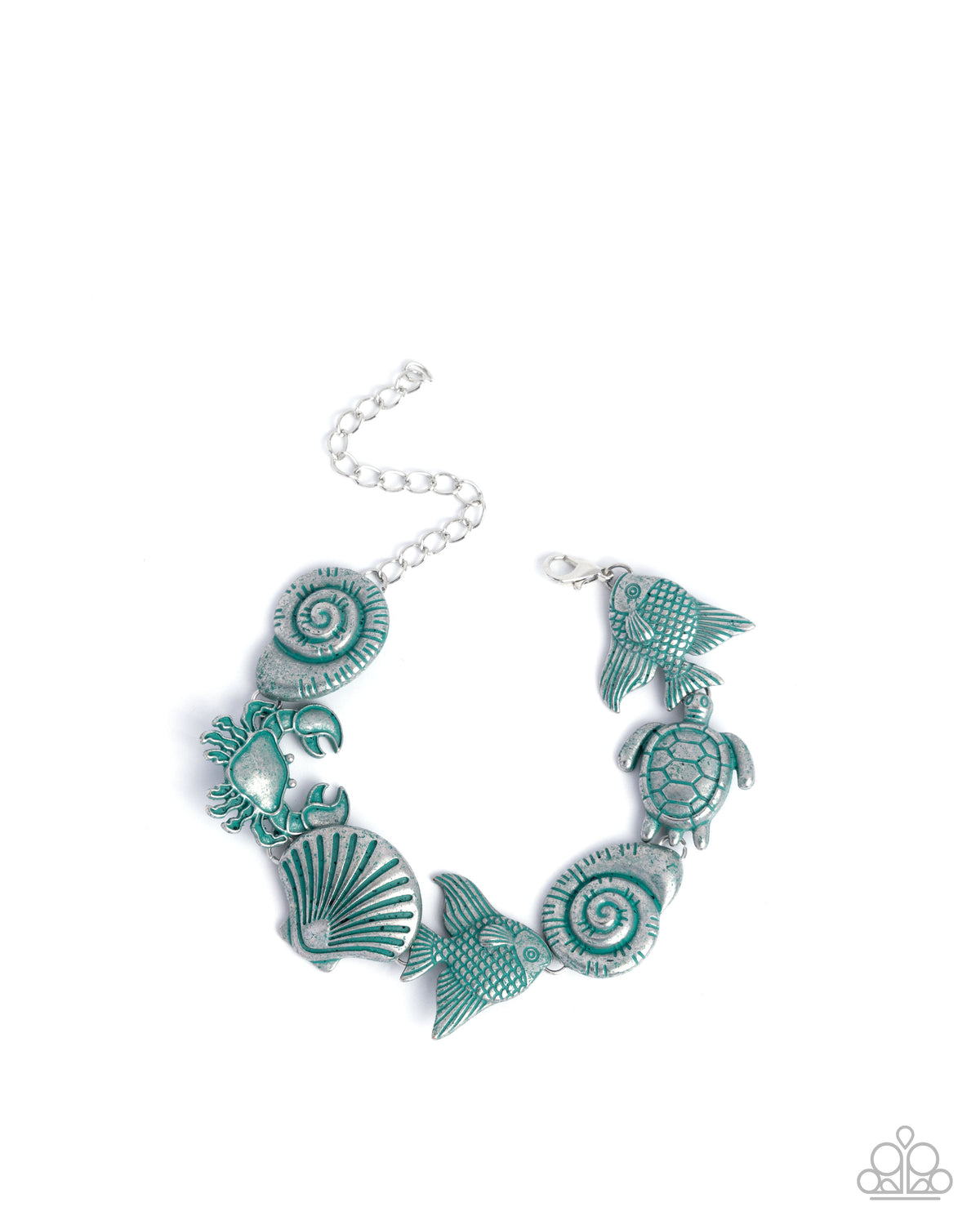Coastal Shelf - Coastal Cay Blue Necklace & Bracelet Set - Paparazzi Accessories
