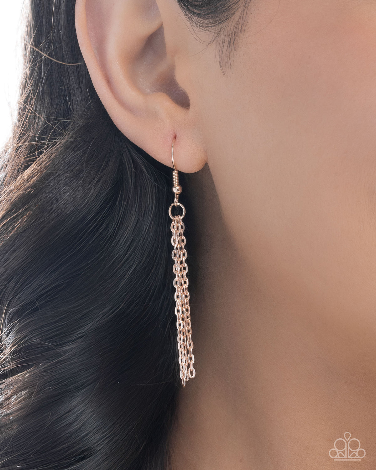 Gifted Garden Gold & Pink Floral Key Necklace and Earrings Set - Paparazzi Accessories