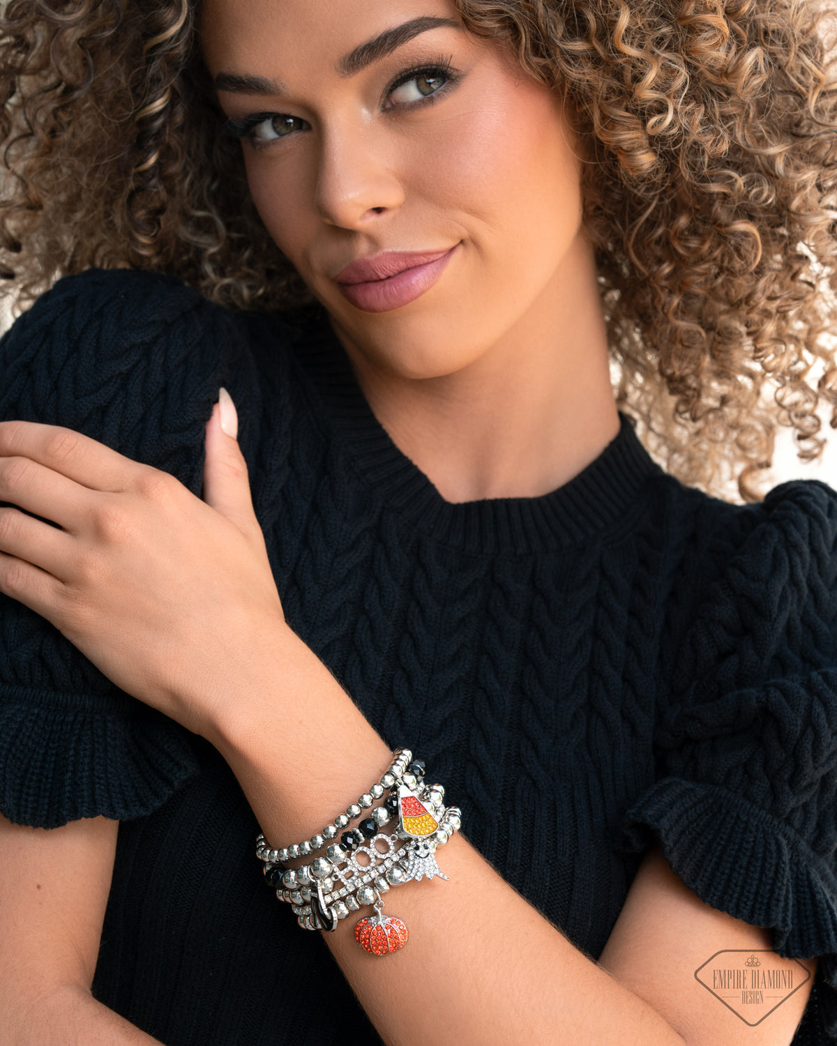 Spooky Shimmer Multi Rhinestone Halloween Themed Bracelet - Paparazzi Accessories