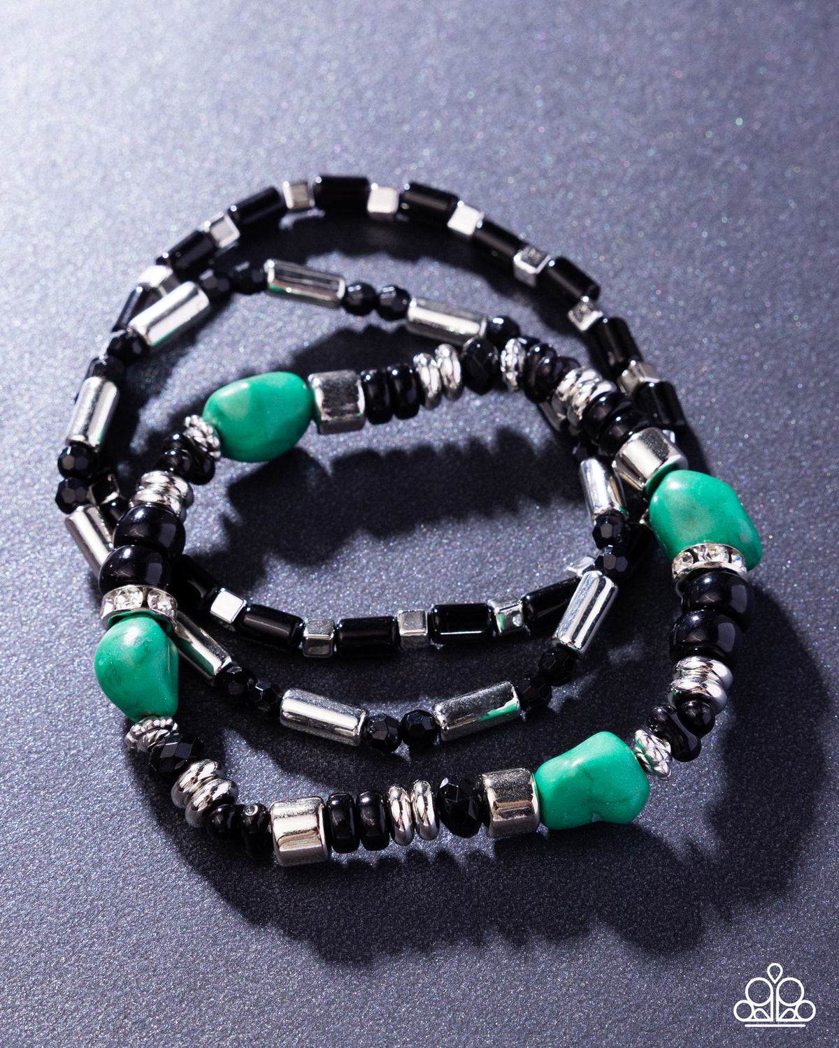 Canyon Caution Green & Black Bracelet - Paparazzi Accessories