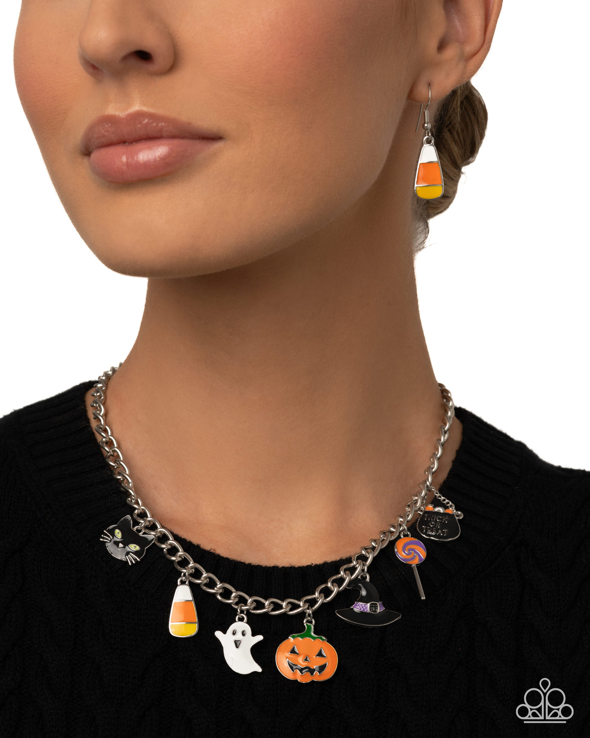 Haunting Hallmark Multi Halloween Necklace & Bracelet Set - Paparazzi Accessories