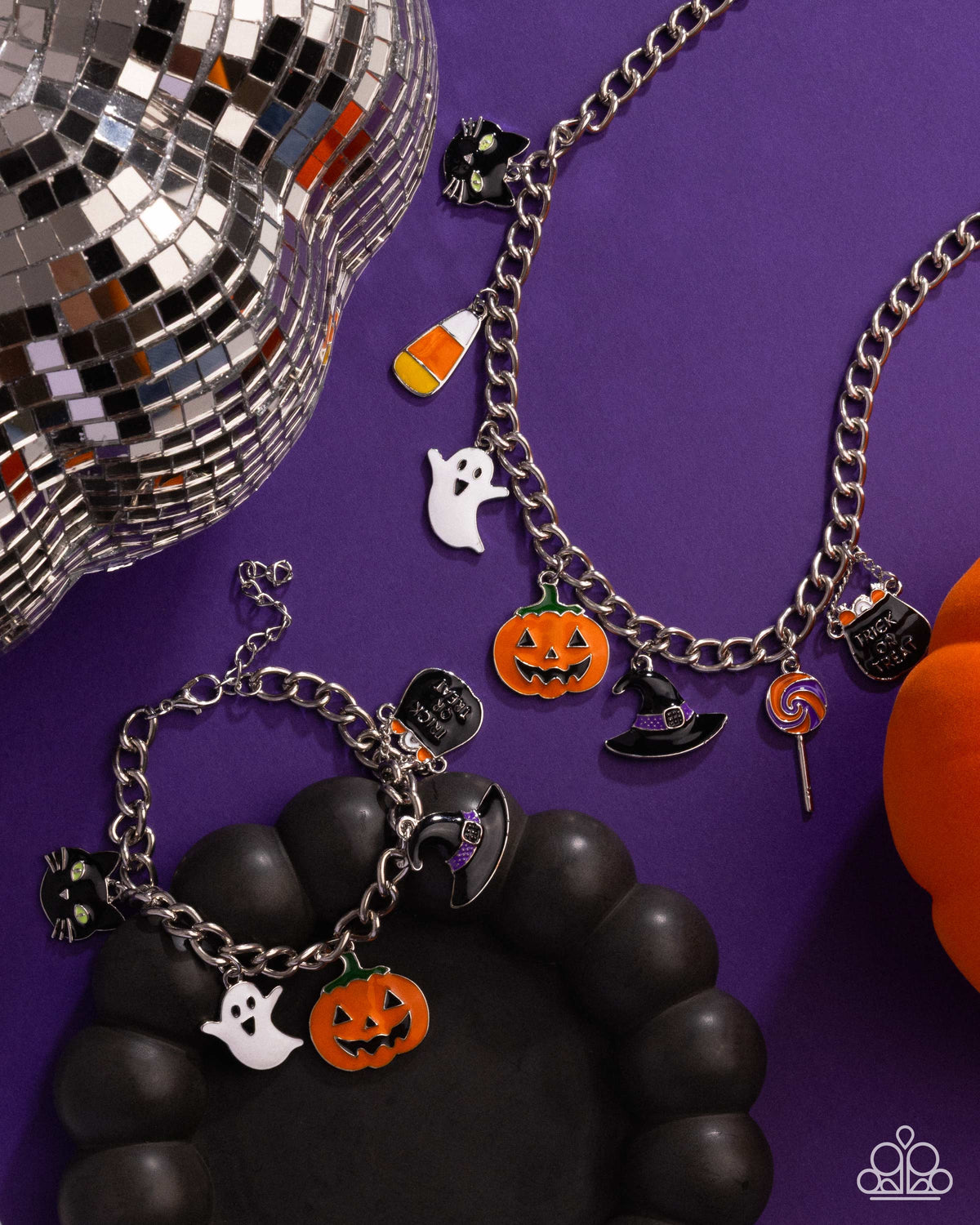 Haunting Hallmark Multi Halloween Necklace & Bracelet Set - Paparazzi Accessories