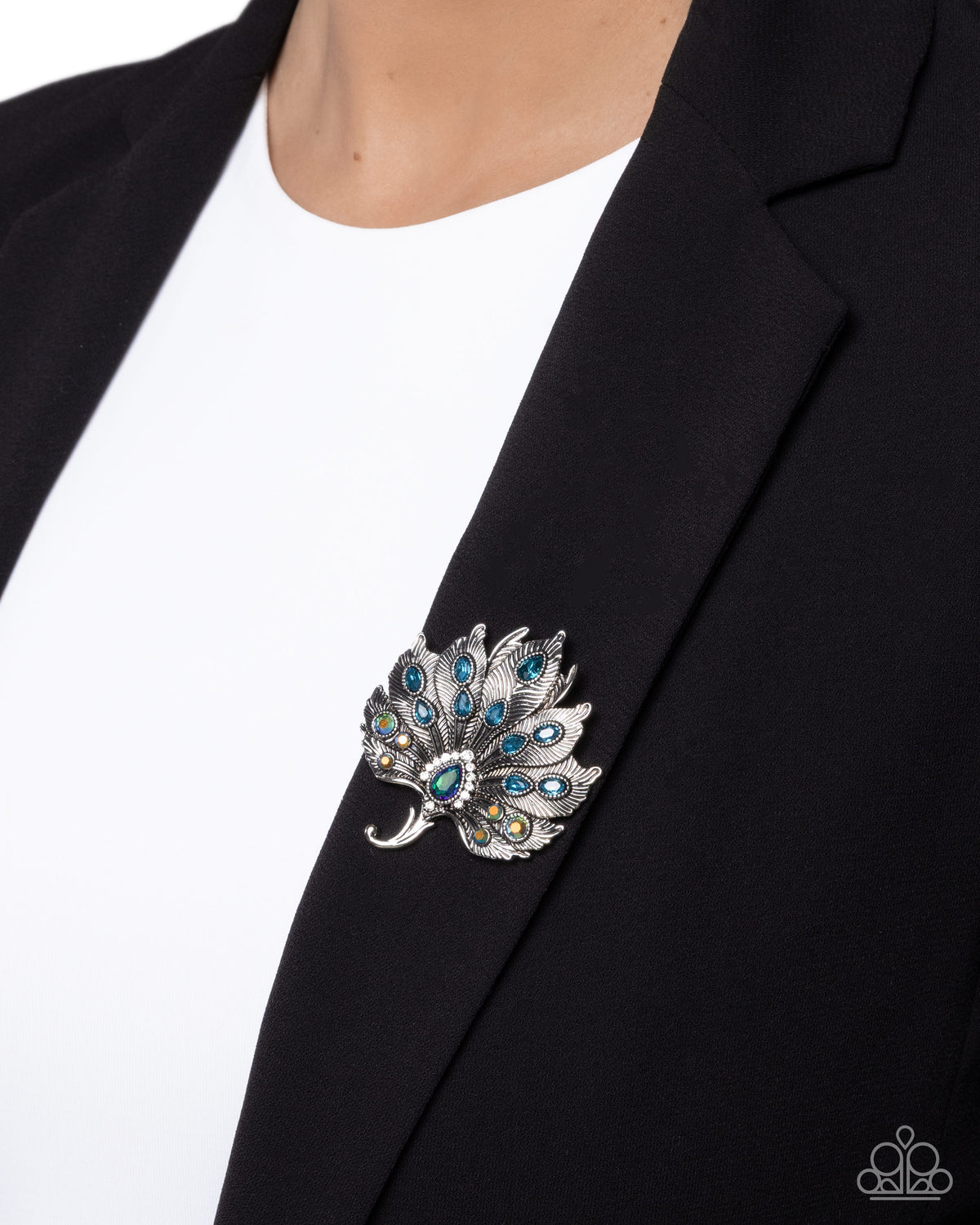 Perfect Peacock Green & Blue Rhinestone Brooch - Paparazzi Accessories