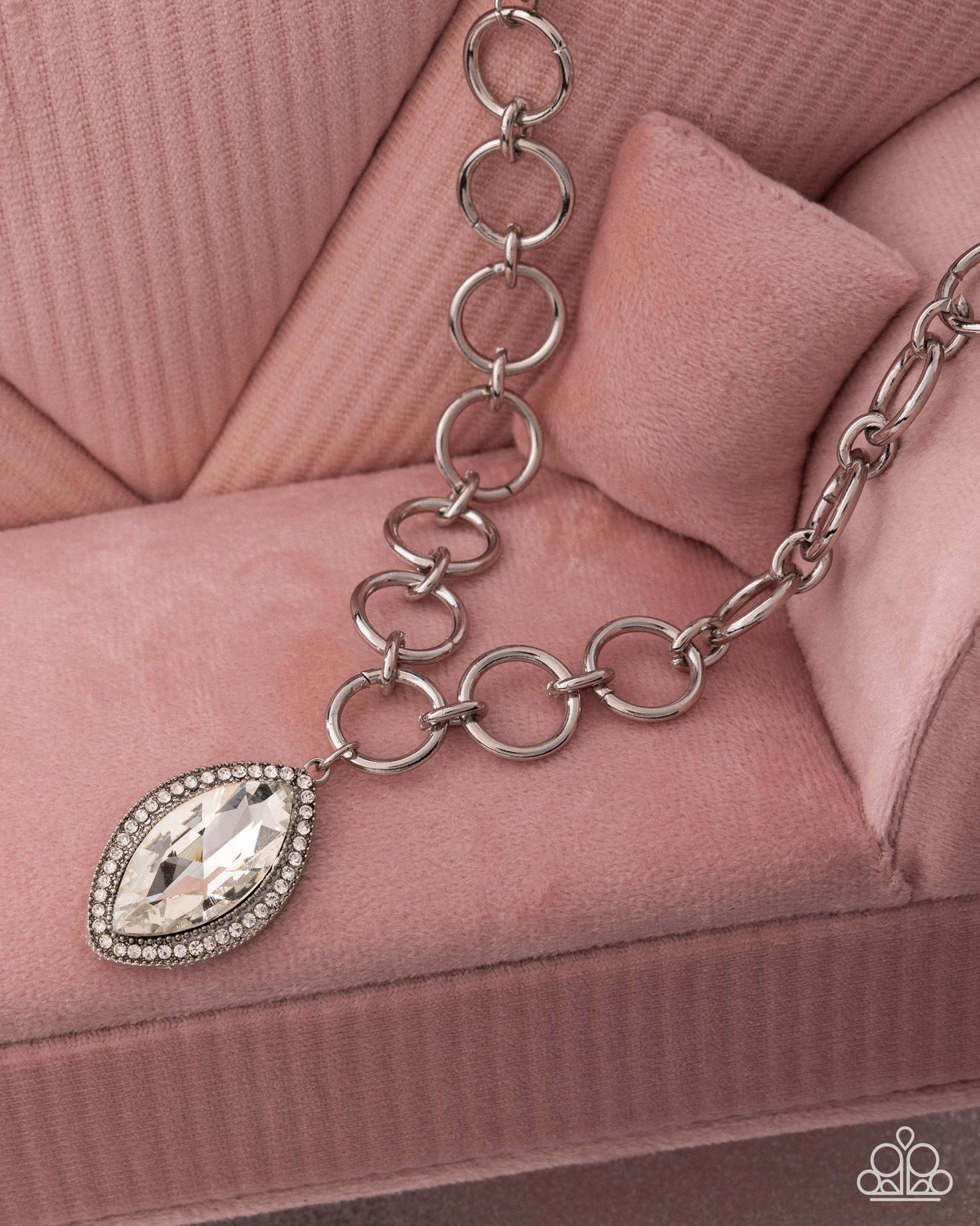 Sophisticated Sheen White Gem Necklace - Paparazzi Accessories