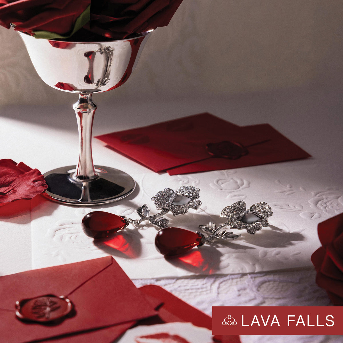 Flourishing Fringe Red & Silver Floral Earrings - Paparazzi Accessories