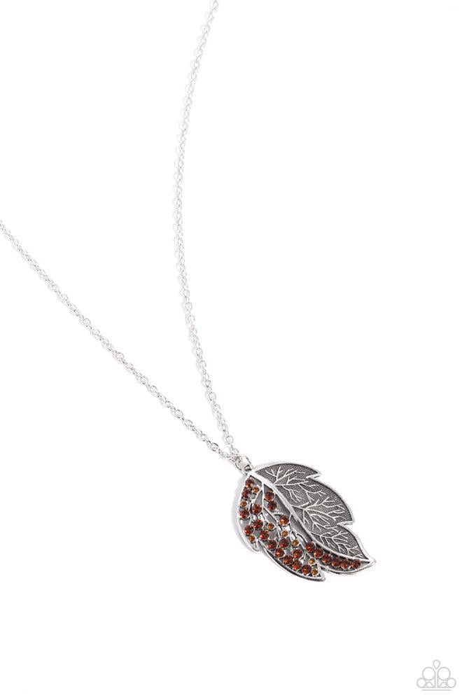 A Mid-AUTUMN Nights Dream Brown Necklace - Paparazzi Accessories