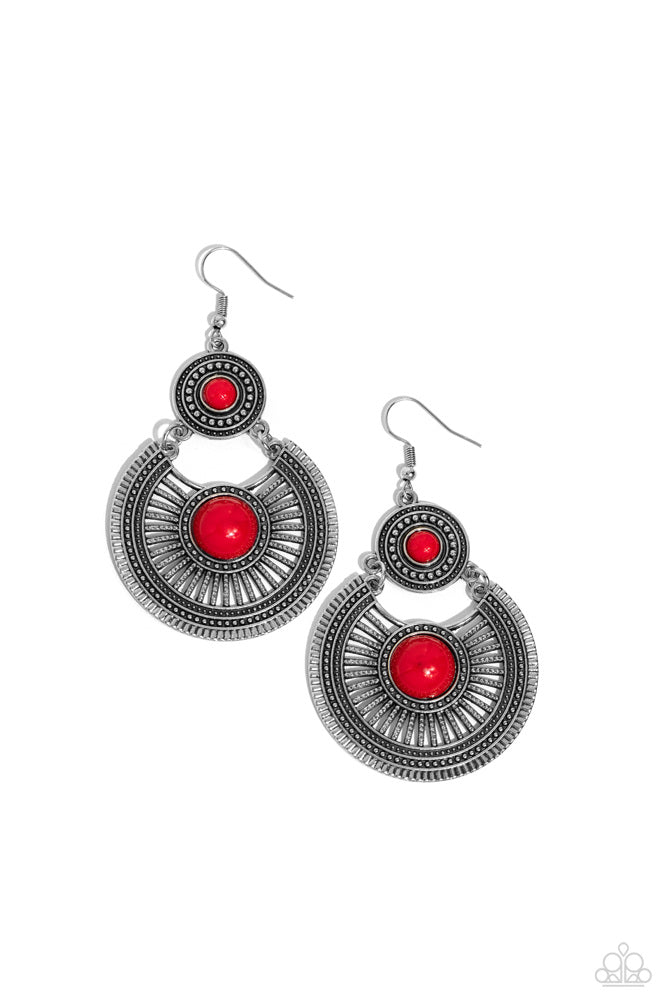 A Wild Bunch Red Earrings - Paparazzi Accessories