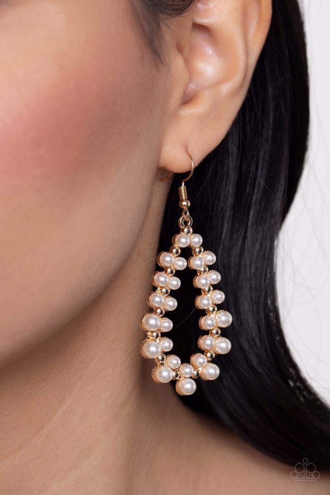 Absolutely Ageless Gold Earrings - Paparazzi Accessories