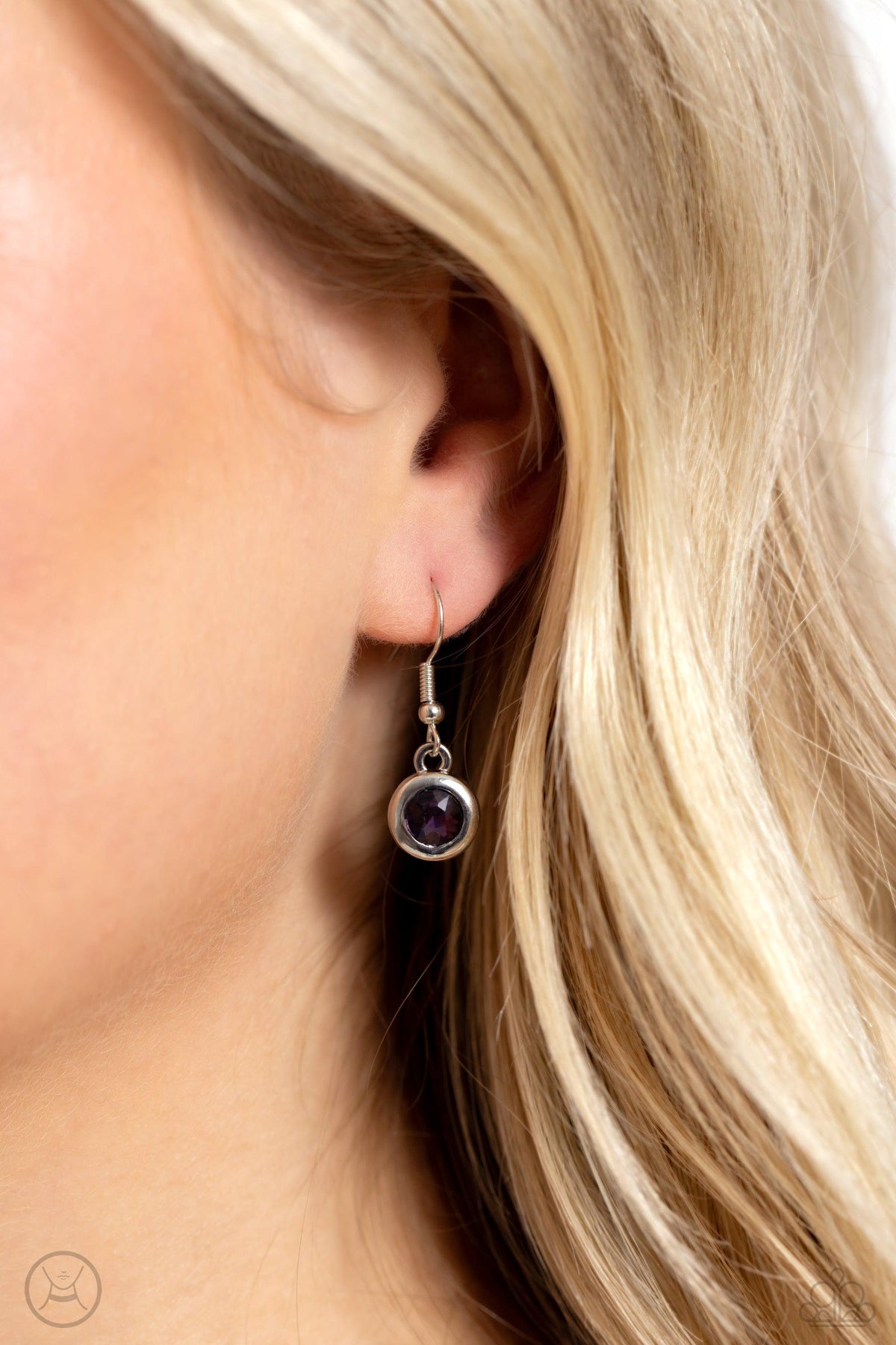 Abstract Admirer Purple Rhinestone Choker Necklace - Paparazzi Accessories - free matching earrings -CarasShop.com - Paparazzi Jewelry by Cara Jewels