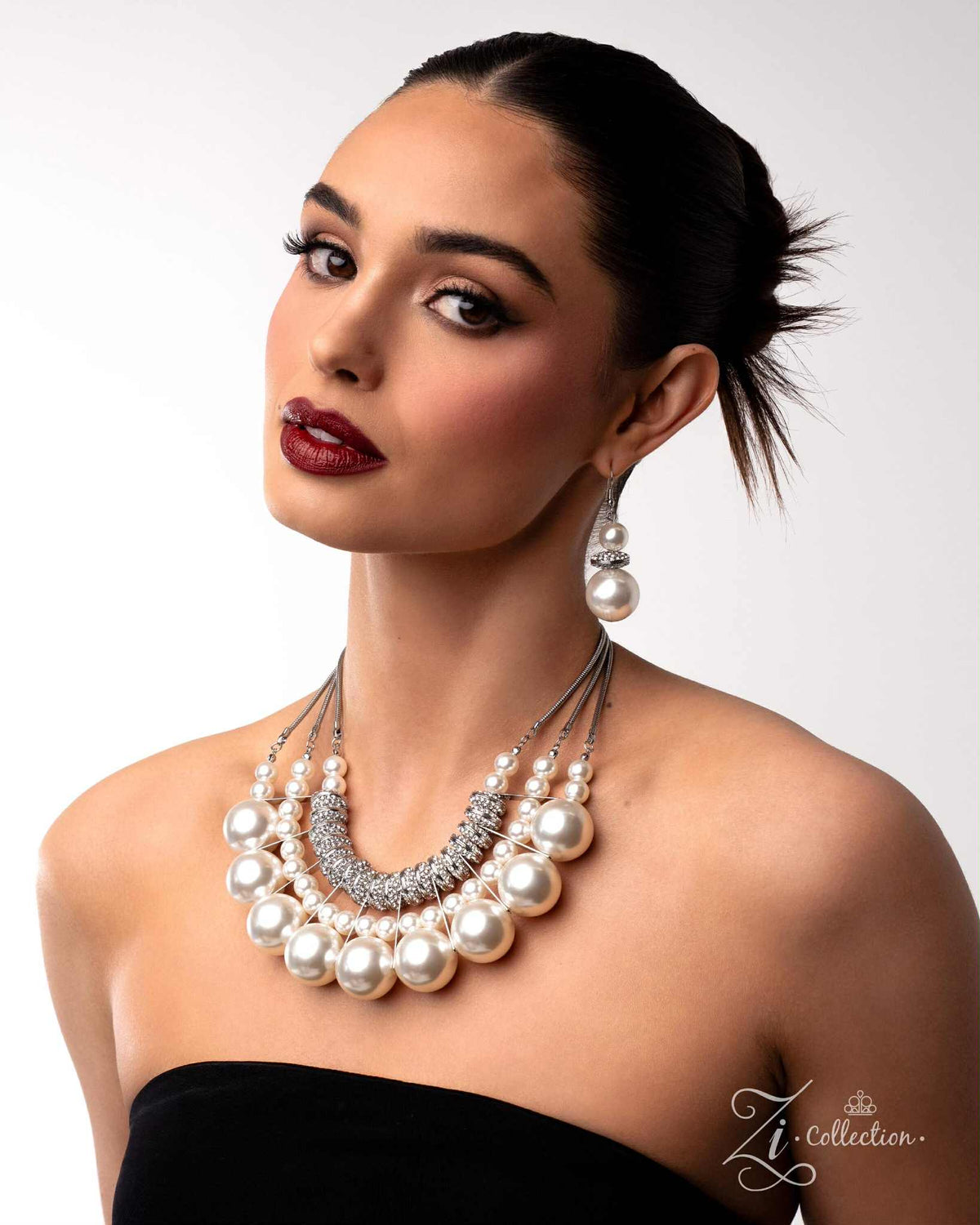 Affluent 2025 Zi Collection Necklace - Paparazzi Accessories stylized on model wearing black - CarasShop.com - Paparazzi Jewelry by Cara Jewels