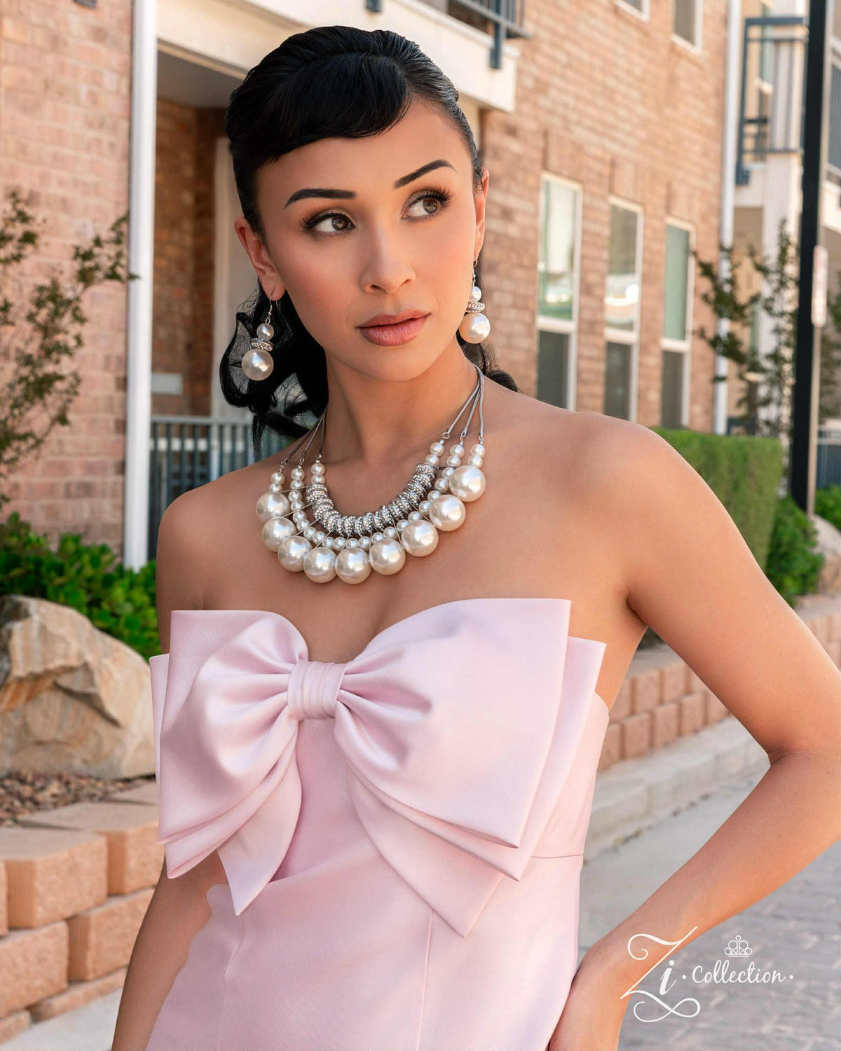 Affluent 2025 Zi Collection Necklace - Paparazzi Accessories stylized on model in casual dress - CarasShop.com - Paparazzi Jewelry by Cara Jewels