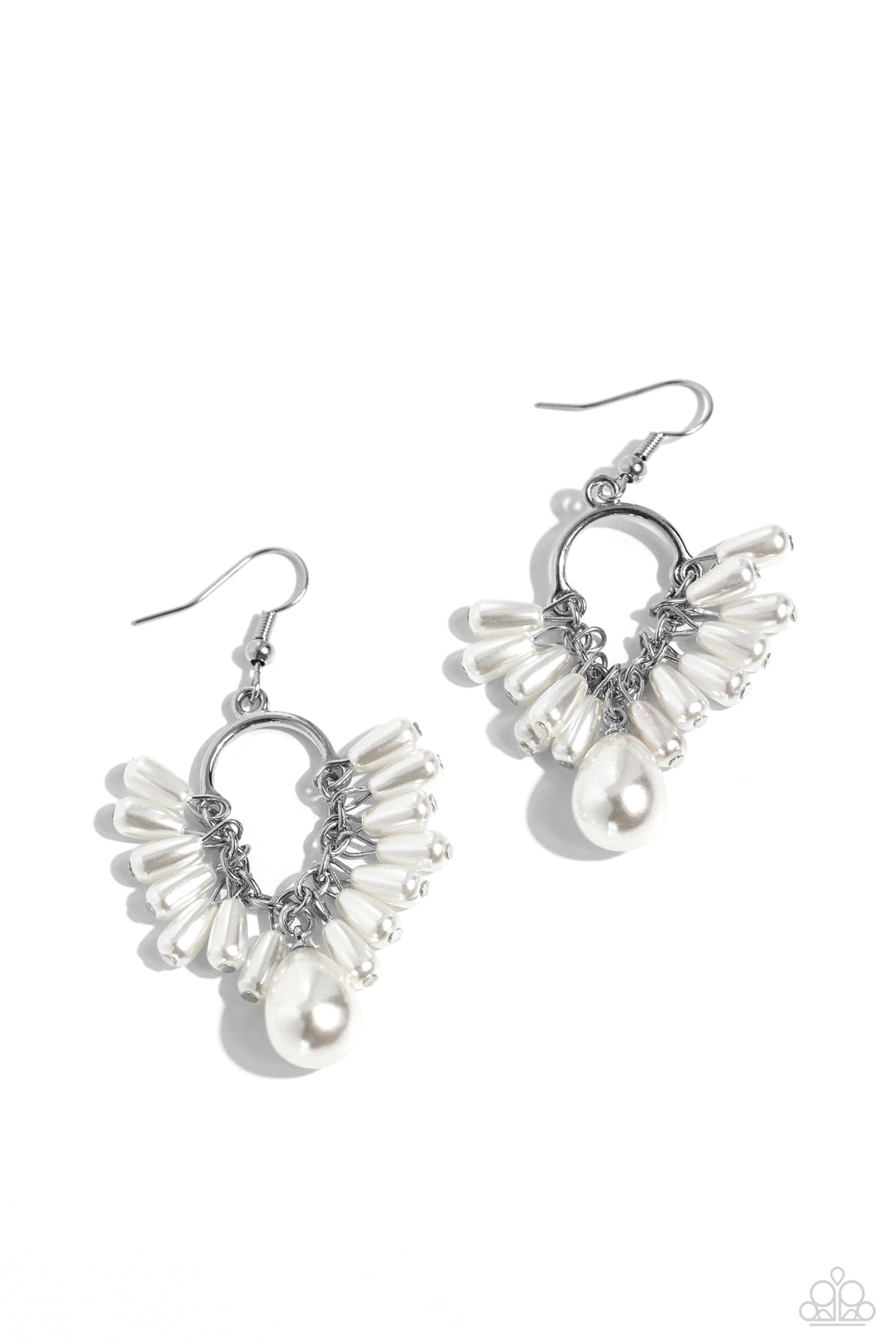 Ahoy There! White Earrings - Paparazzi Accessories
