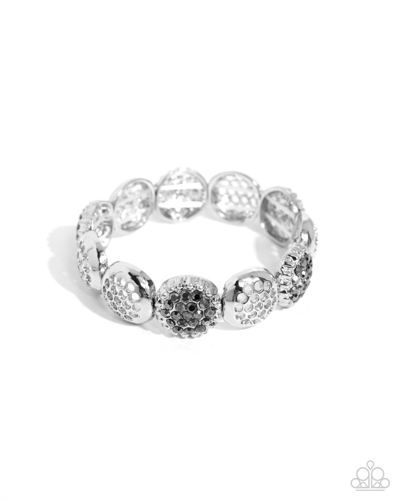 Airily Adorned Silver Bracelet - Paparazzi Accessories
