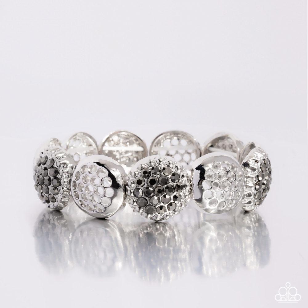 Airily Adorned Silver Bracelet - Paparazzi Accessories