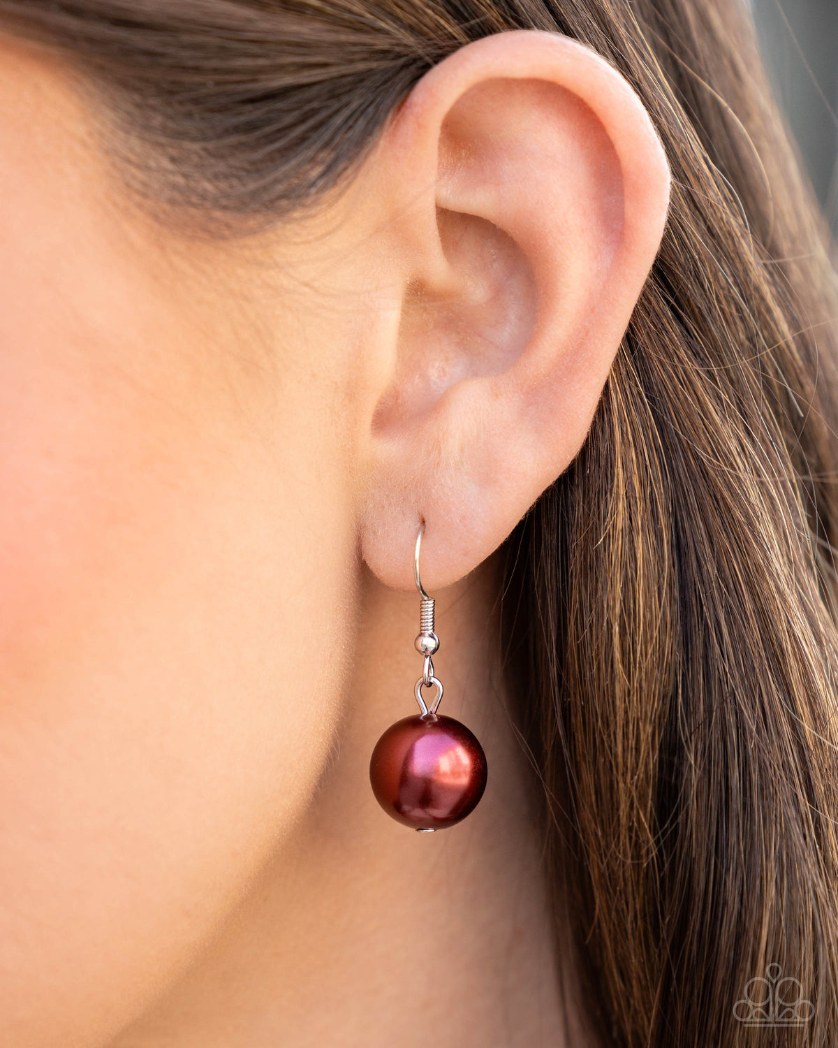 All The Trimmings Red Ribbon Necklace - Paparazzi Accessories - free matching earrings -CarasShop.com - Paparazzi Jewelry by Cara Jewels