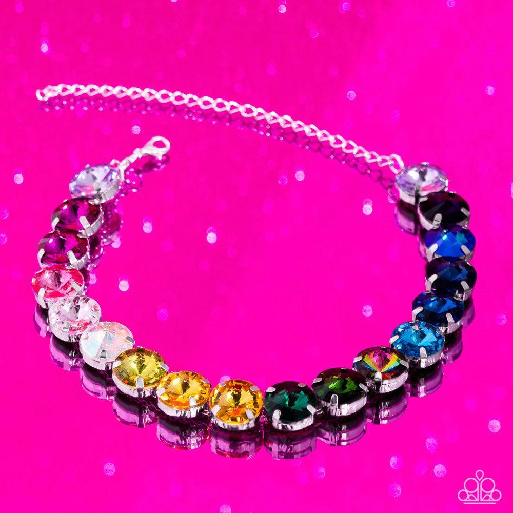 Alluring A-Lister Multi Rhinestone Choker Necklace - Paparazzi Accessories