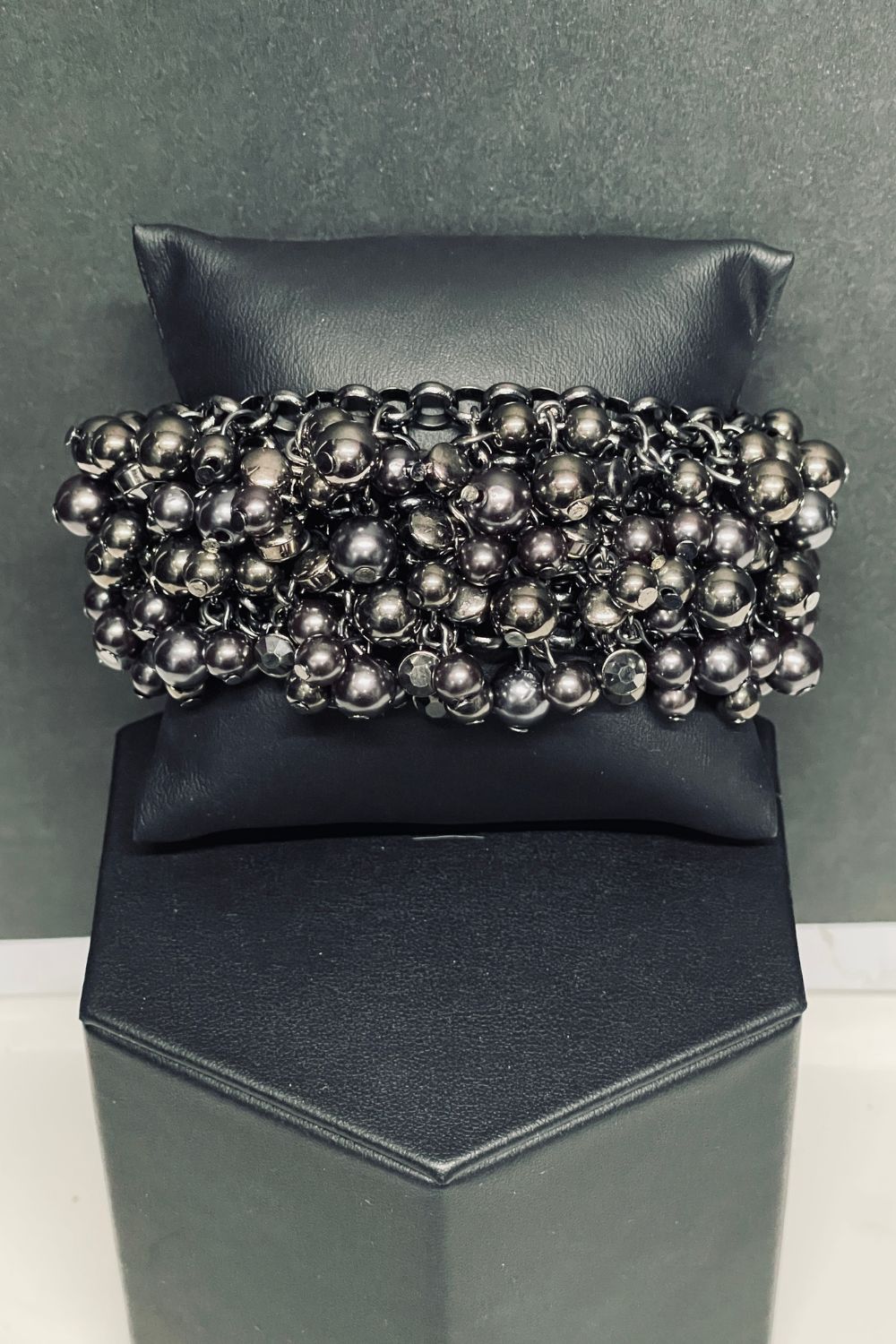 Always Number One Gunmetal Black Zi Collection Bracelet - Paparazzi Accessories - free matching earrings -CarasShop.com - Paparazzi Jewelry by Cara Jewels