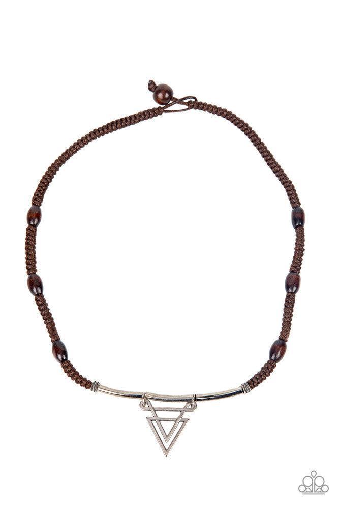Arrowed Admiral Men's Brown Necklace - Paparazzi Accessories