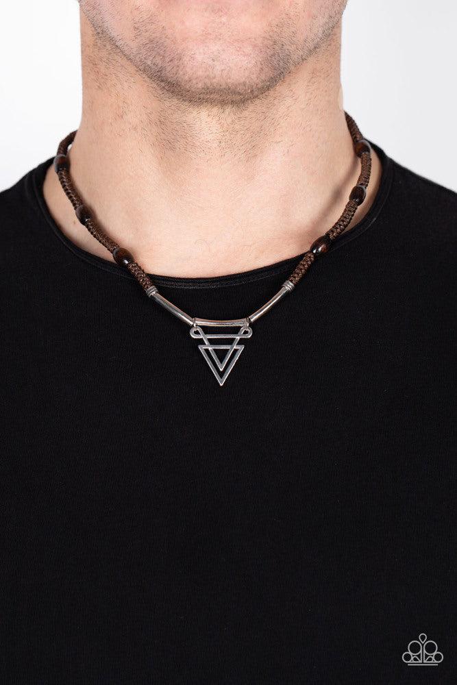 Arrowed Admiral Men's Brown Necklace - Paparazzi Accessories