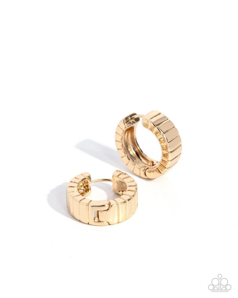 BOLD Up! Gold Hoop Earrings - Paparazzi Accessories