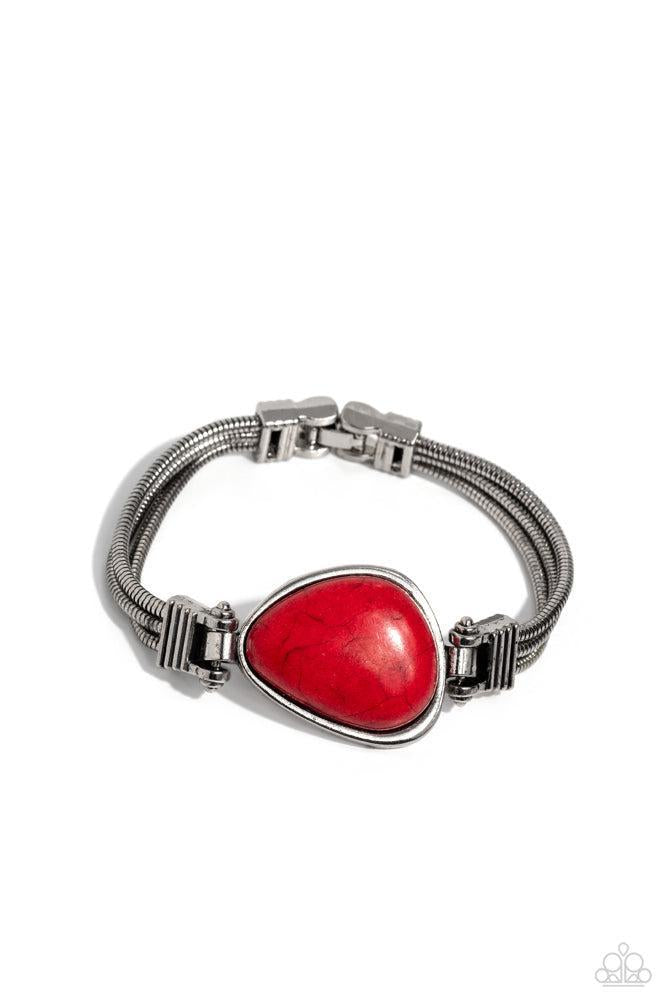 Badlands Bounty Red Bracelet - Paparazzi Accessories