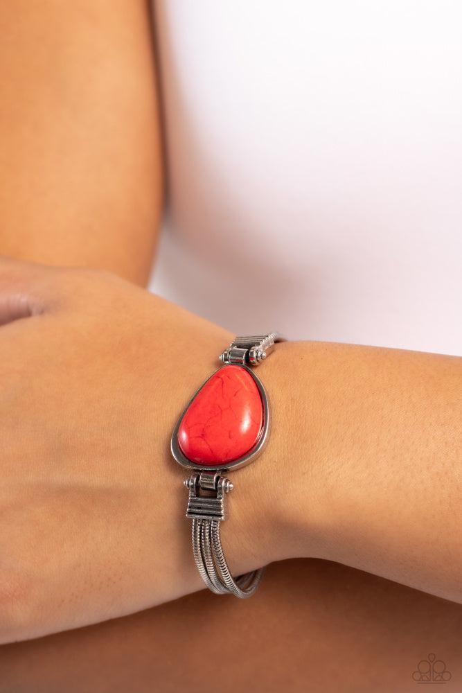 Badlands Bounty Red Bracelet - Paparazzi Accessories