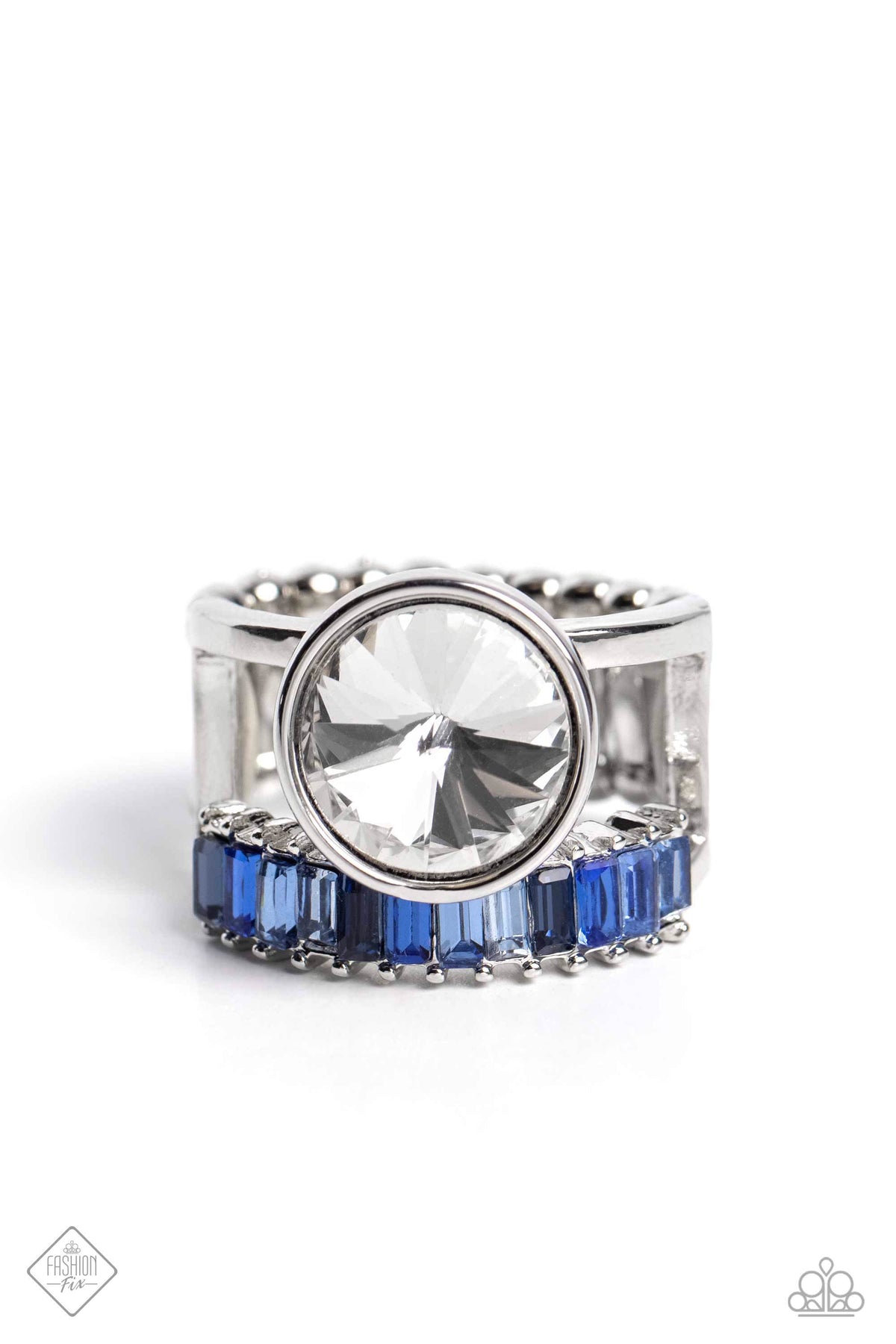 Balanced Bravura Blue Ring - Paparazzi Accessories