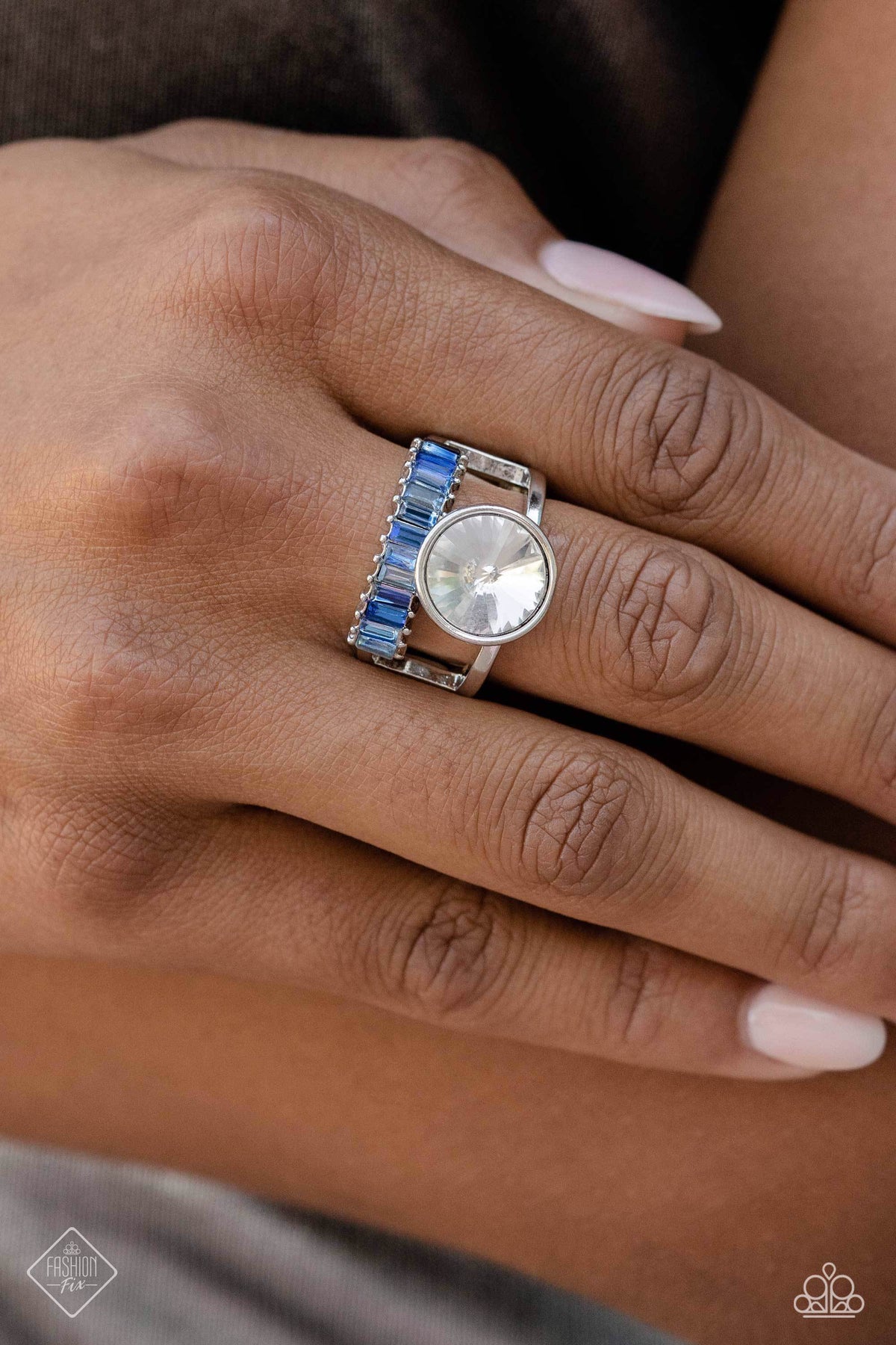 Balanced Bravura Blue Ring - Paparazzi Accessories