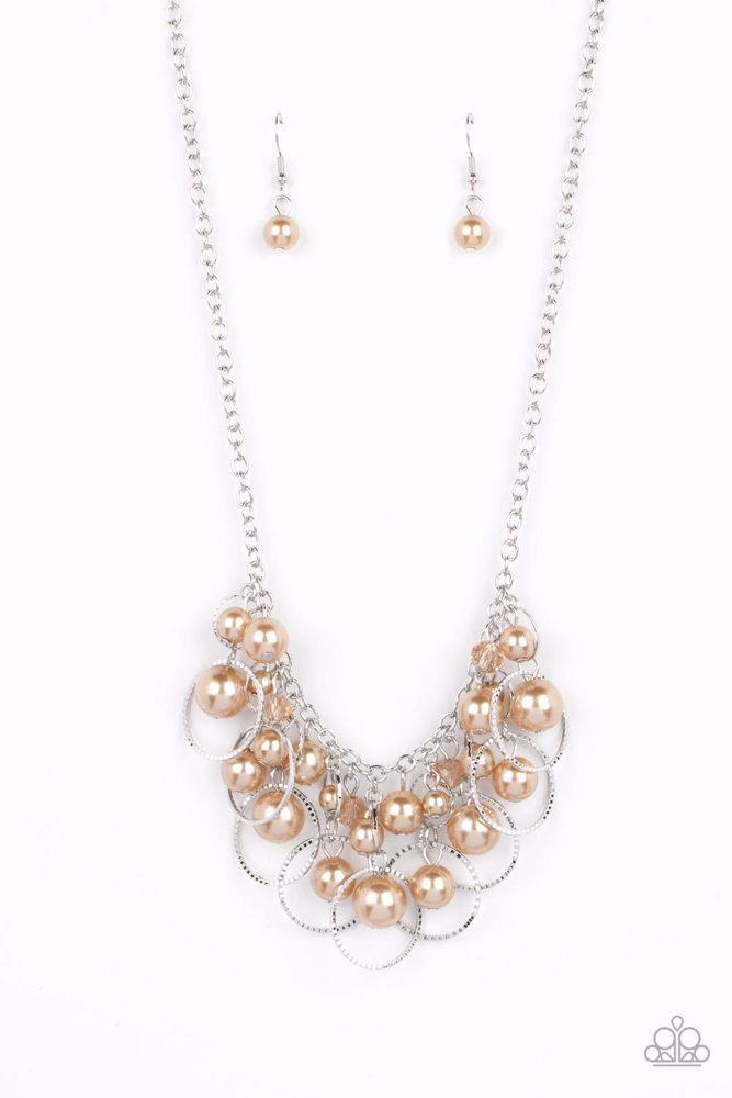 Ballroom Bliss Brown Necklace - Paparazzi Accessories